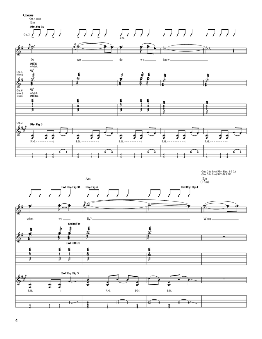 Question! Question! Electric Guitar scores gallery preview page 4