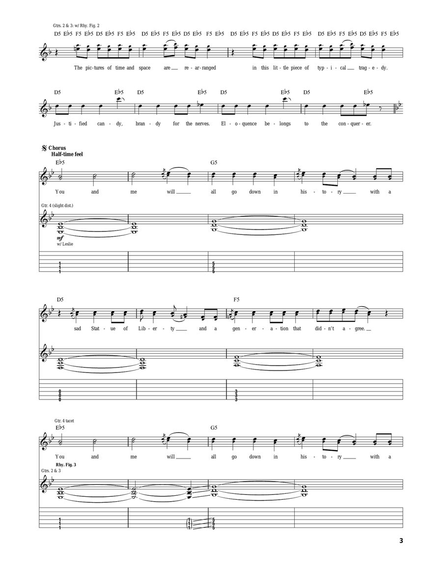 Sad Statue Sad Statue Electric Guitar scores gallery preview page 3