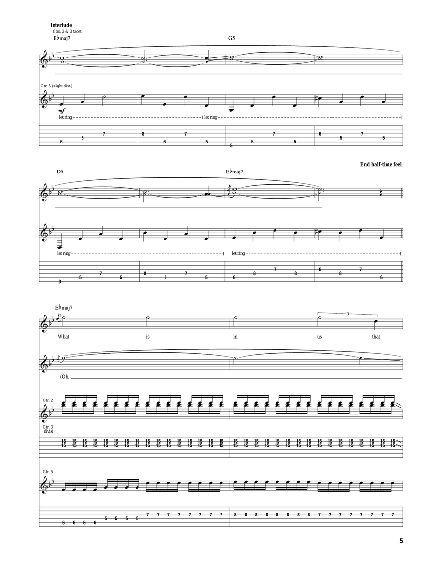 Sad Statue Sad Statue Electric Guitar scores gallery preview page 5