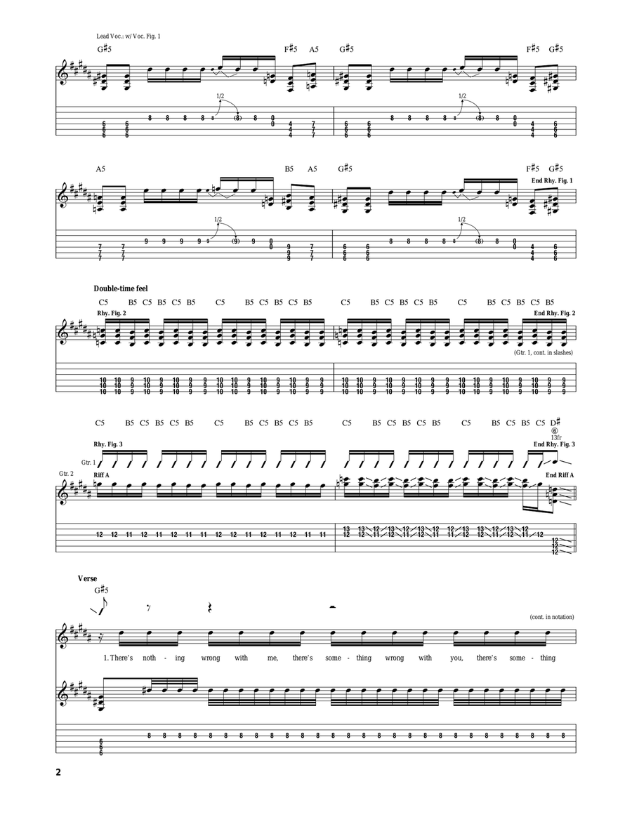 This Cocaine Makes Me Feel Like I'm On This Song Electric Guitar scores gallery preview page 2