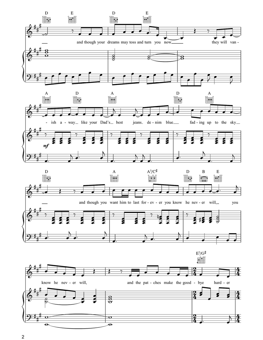 Oh Very Young Oh Very Young Piano, Vocal, Guitar scores gallery preview page 2
