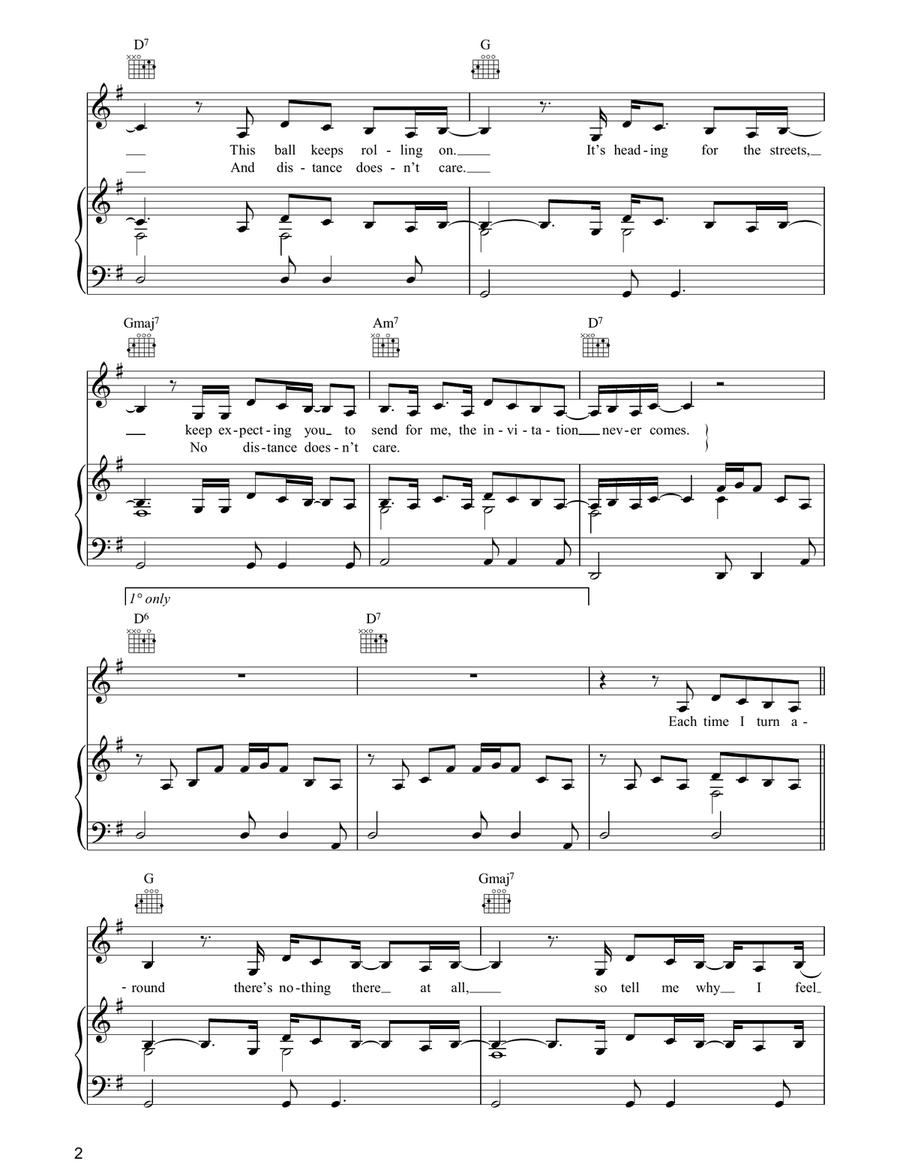 False Alarm False Alarm Piano, Vocal, Guitar scores gallery preview page 2