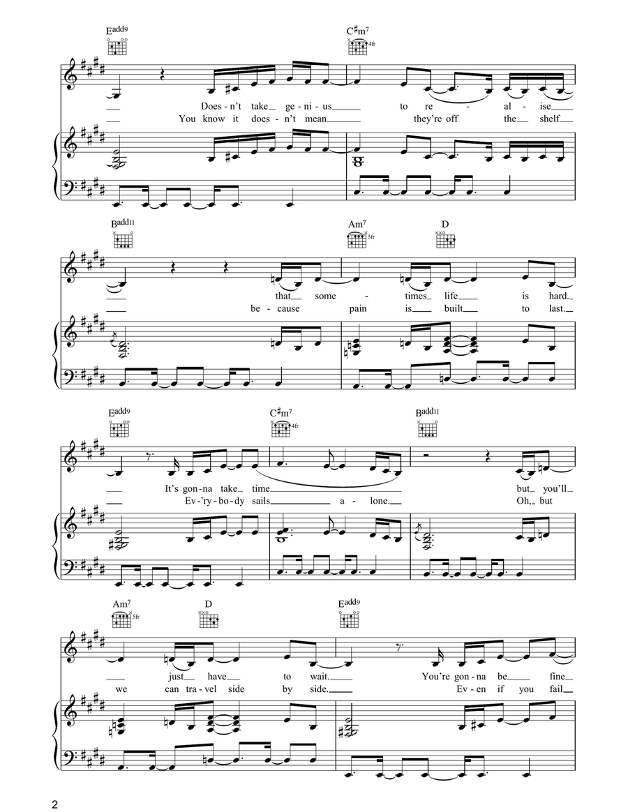 Heal Over Heal Over Piano, Vocal, Guitar scores gallery preview page 2