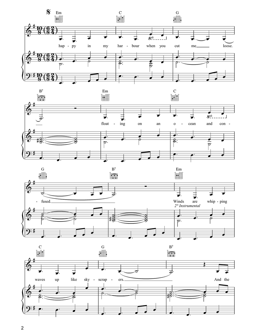 Silent Sea Silent Sea Piano, Vocal, Guitar scores gallery preview page 2