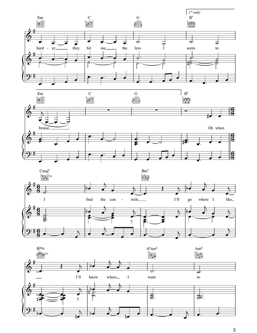 Silent Sea Silent Sea Piano, Vocal, Guitar scores gallery preview page 3