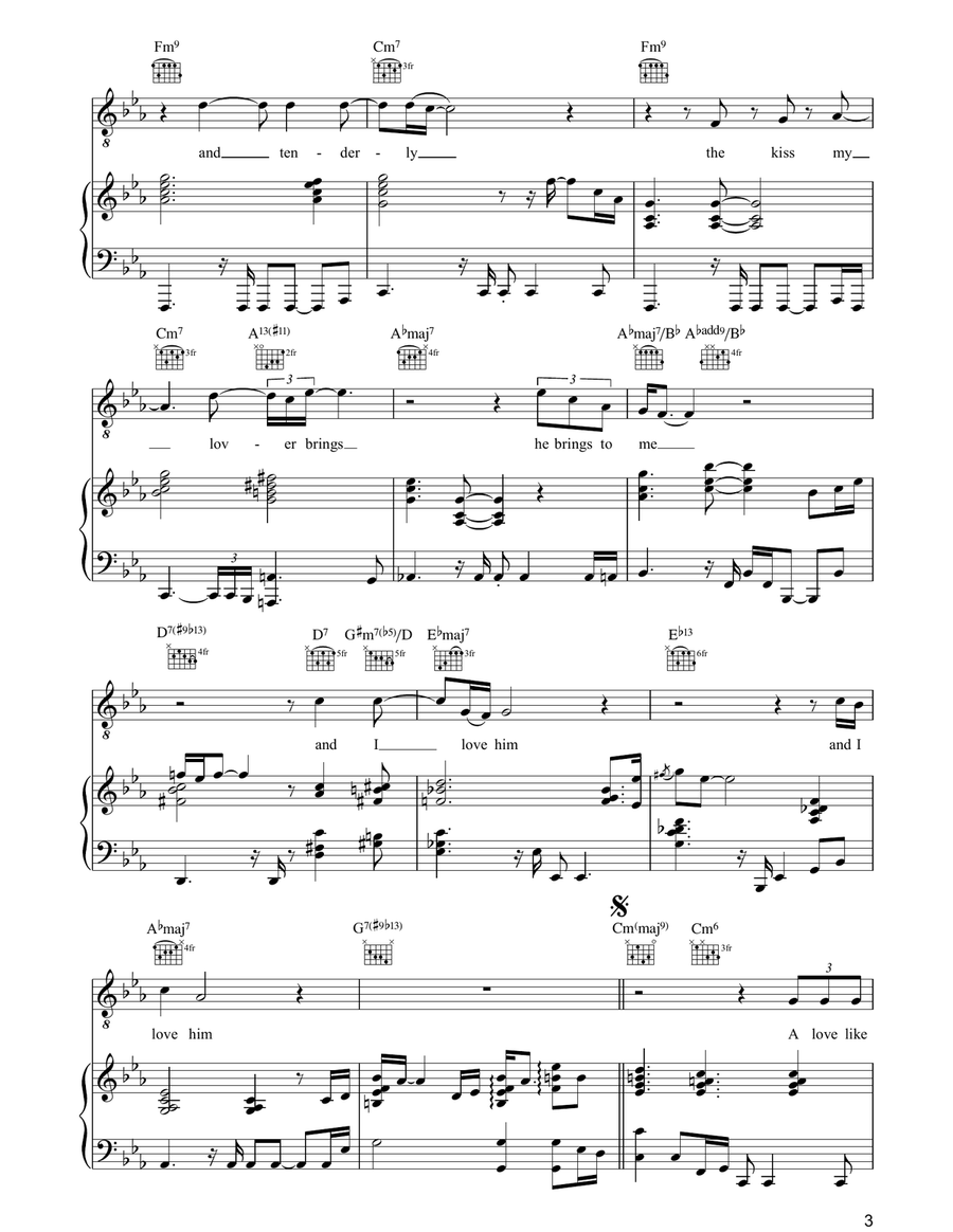 And I Love Him And I Love Him Piano, Vocal, Guitar scores gallery preview page 3