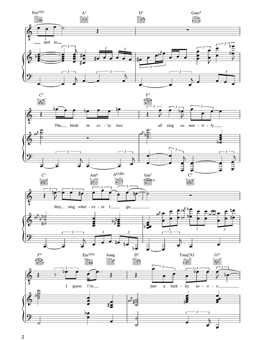 I'm Just A Lucky So And So Piano, Vocal, Guitar scores gallery preview page 2