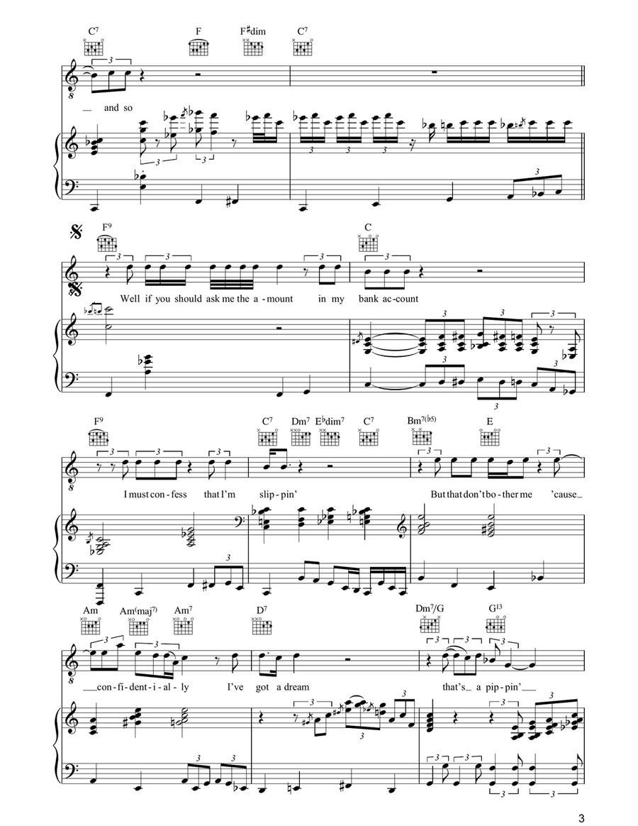 I'm Just A Lucky So And So Piano, Vocal, Guitar scores gallery preview page 3