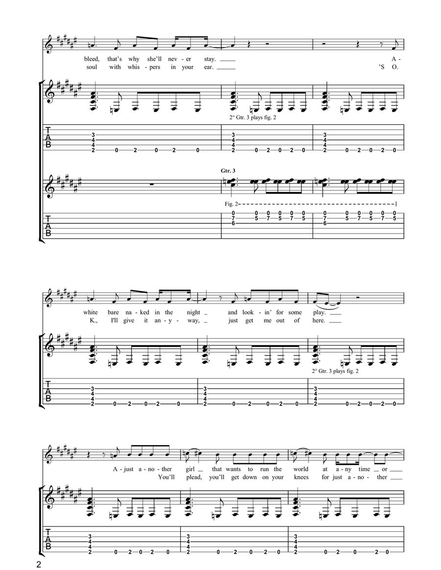 Molly's Chambers Molly's Chambers Acoustic Guitar scores gallery preview page 2