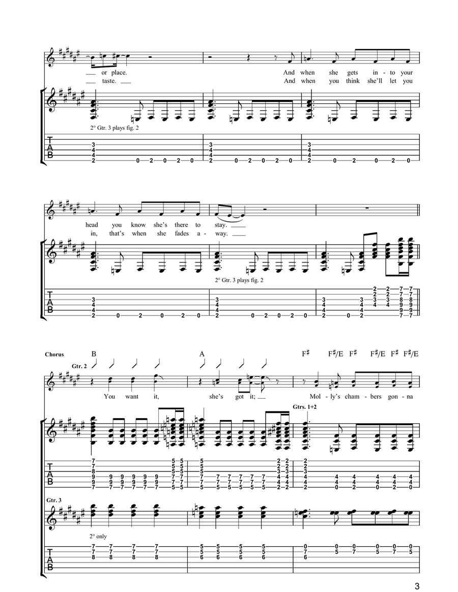 Molly's Chambers Molly's Chambers Acoustic Guitar scores gallery preview page 3