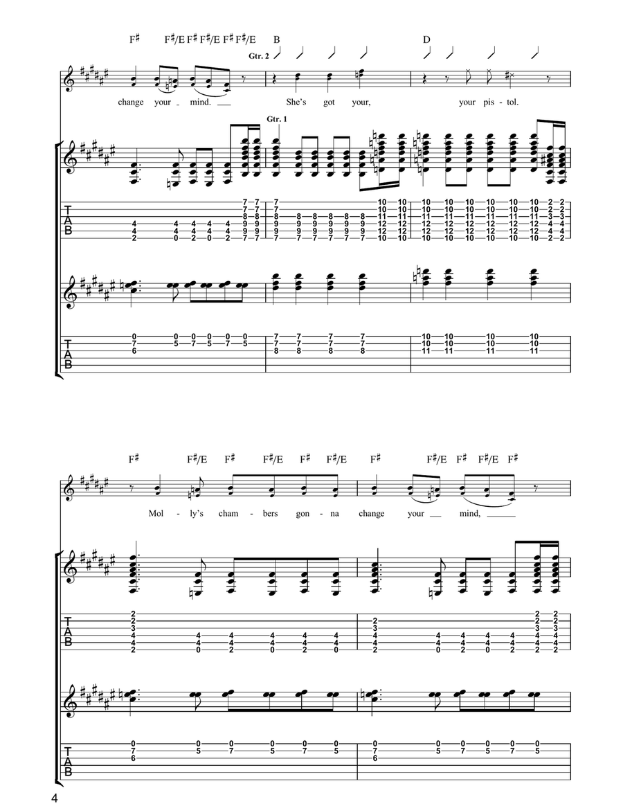 Molly's Chambers Molly's Chambers Acoustic Guitar scores gallery preview page 4