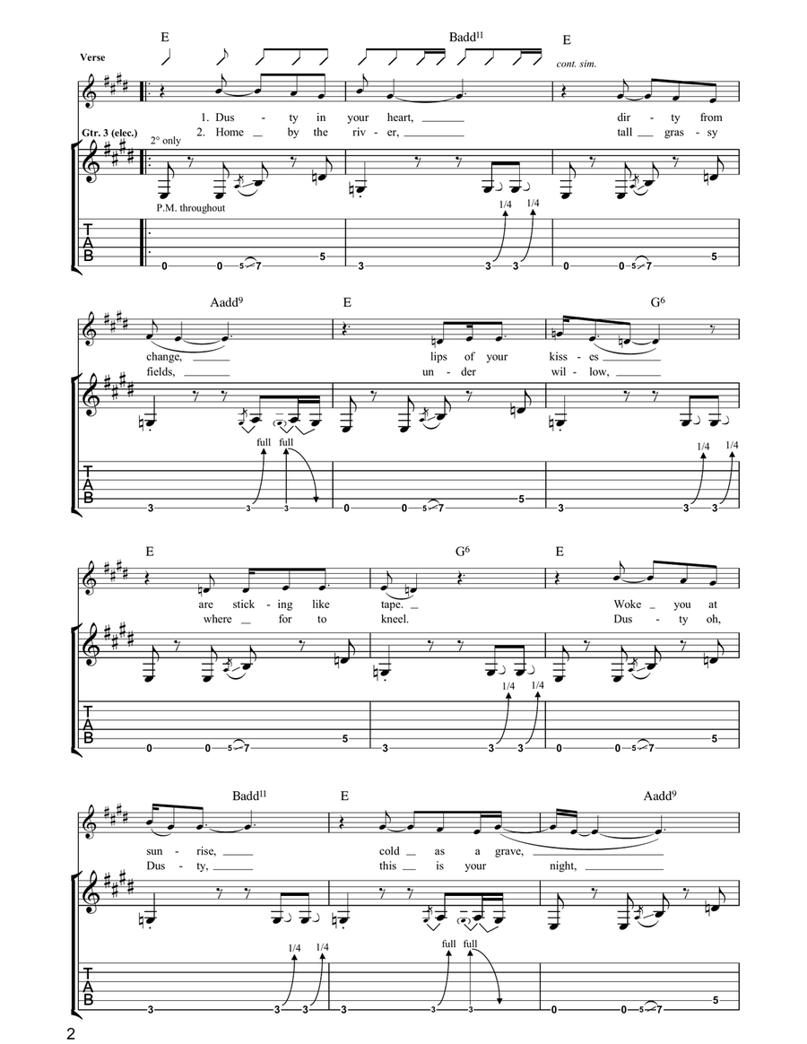 Dusty Dusty Acoustic Guitar scores gallery preview page 2