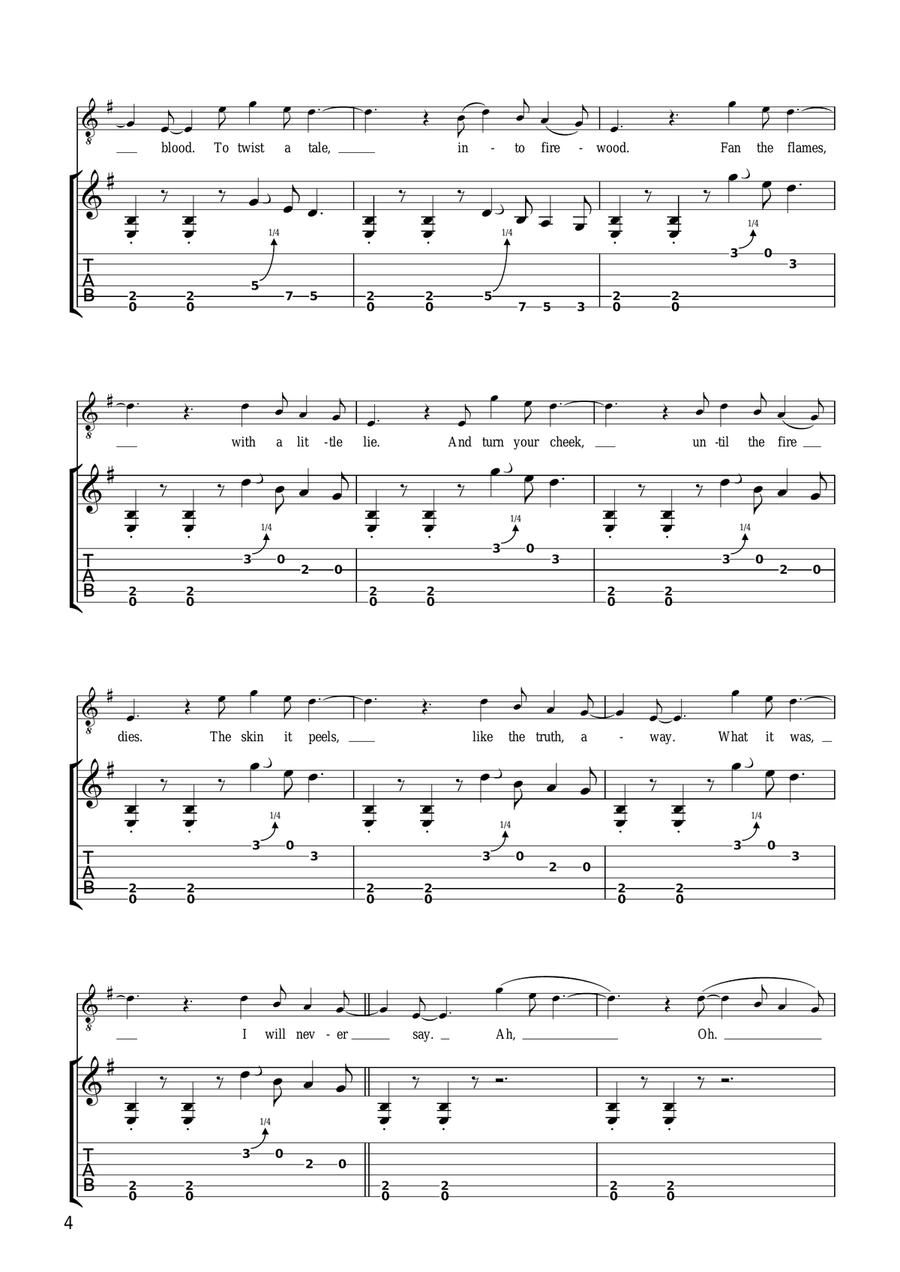 Burn The Witch Burn The Witch Electric Guitar scores gallery preview page 4