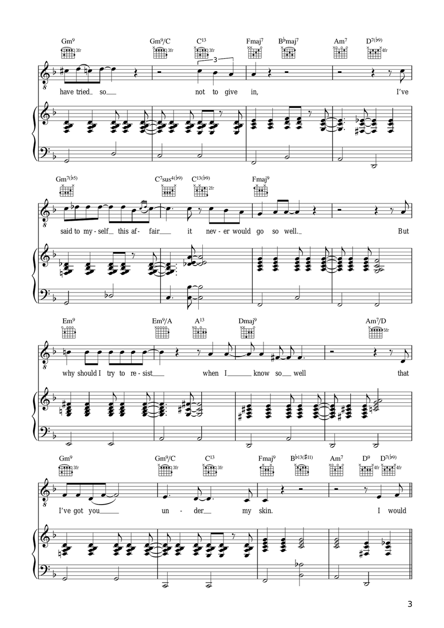 I've Got You Under My Skin Guitar scores gallery preview page 3