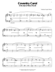 Coventry Carol (in the style of Henry Purcell)
