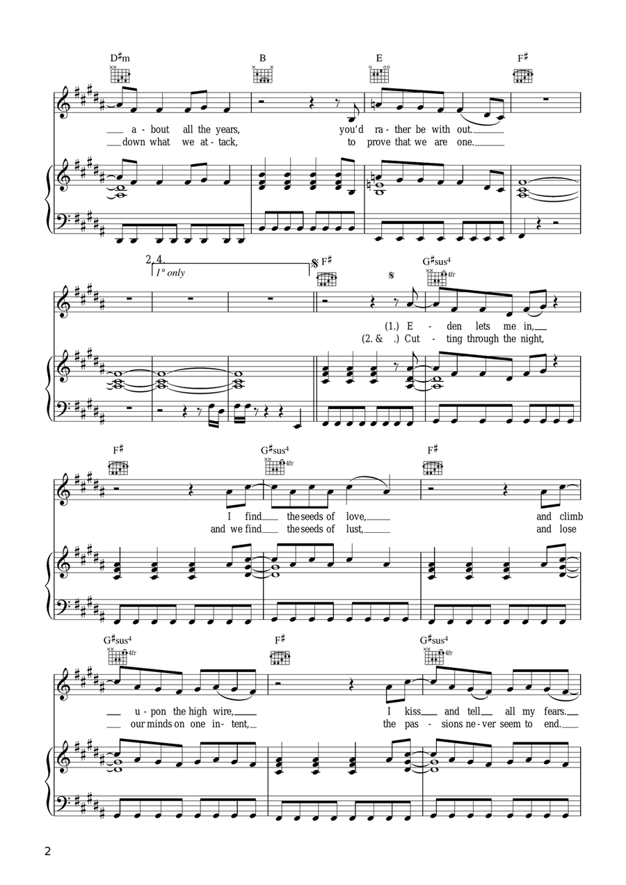 Kiss The Dirt (Falling Down The Mountain) Acoustic Guitar scores gallery preview page 2