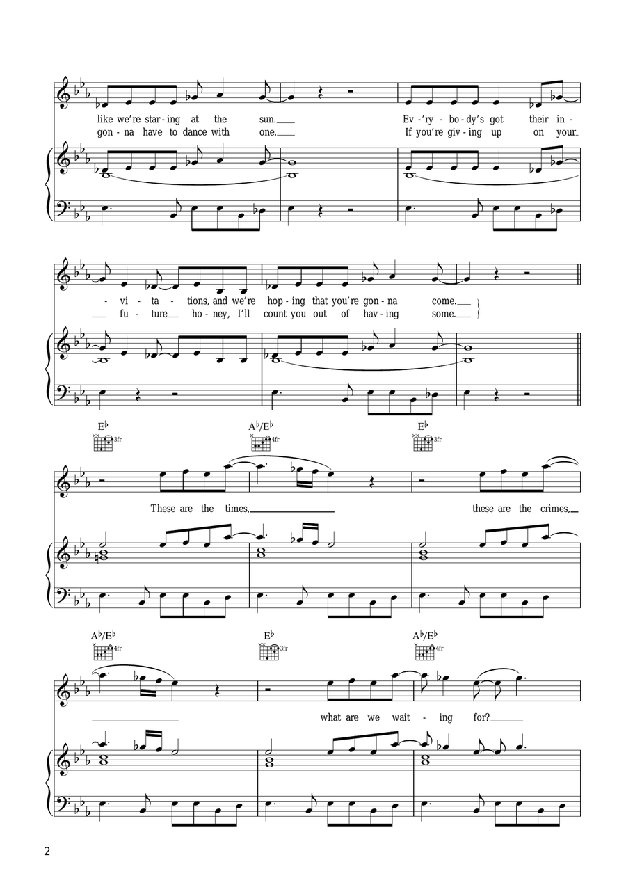 The Strangest Party (These Are The Times) Acoustic Guitar scores gallery preview page 2