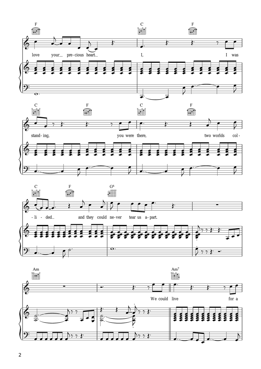 Never Tear Us Apart Never Tear Us Apart Acoustic Guitar scores gallery preview page 2
