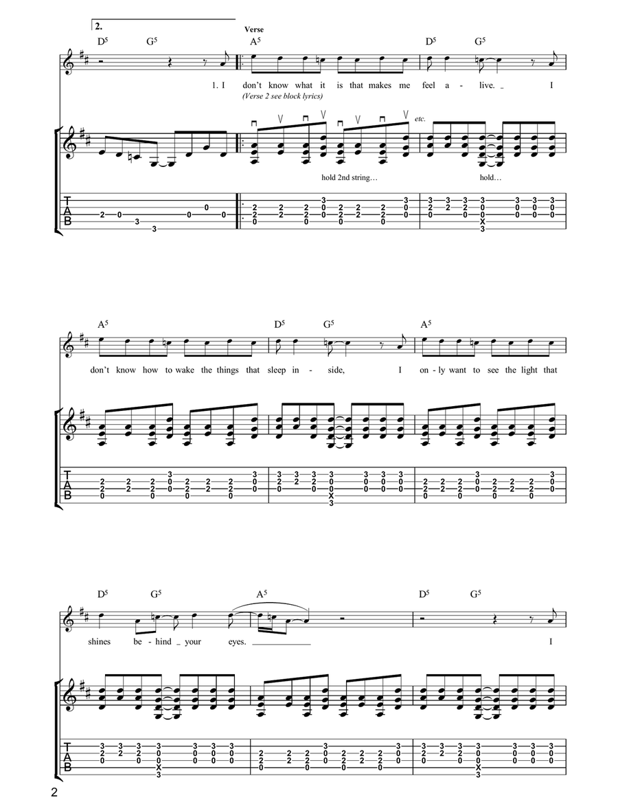 Acquiesce Acquiesce Guitar Tablature scores gallery preview page 2
