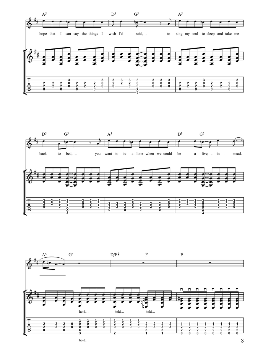 Acquiesce Acquiesce Guitar Tablature scores gallery preview page 3