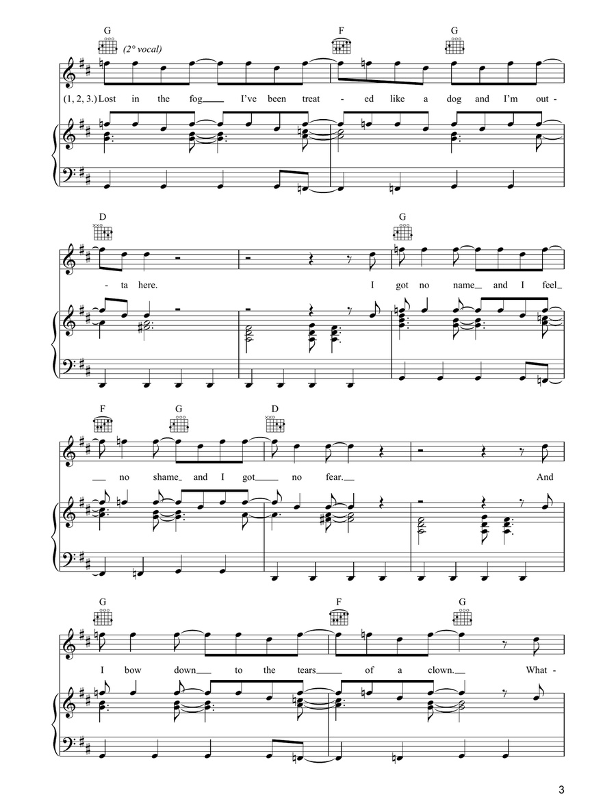 Headshrinker Headshrinker Piano, Vocal, Guitar scores gallery preview page 3