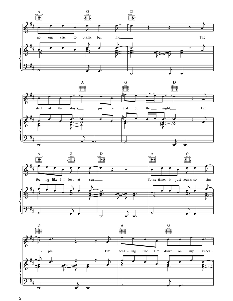 I Will Believe I Will Believe Piano, Vocal, Guitar scores gallery preview page 2