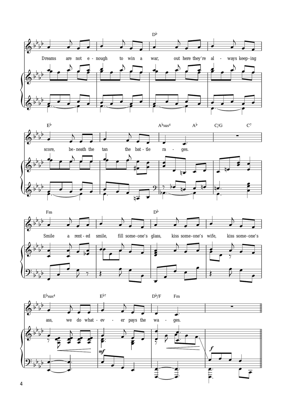 Sunset Boulevard (from Sunset Boulevard) Guitar scores gallery preview page 4