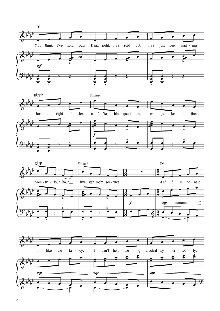 Sunset Boulevard (from Sunset Boulevard) Guitar scores gallery preview page 6