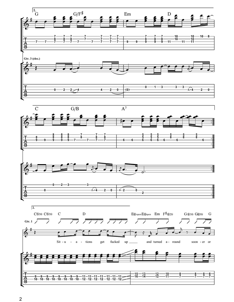 Say Yes Say Yes Acoustic Guitar scores gallery preview page 2