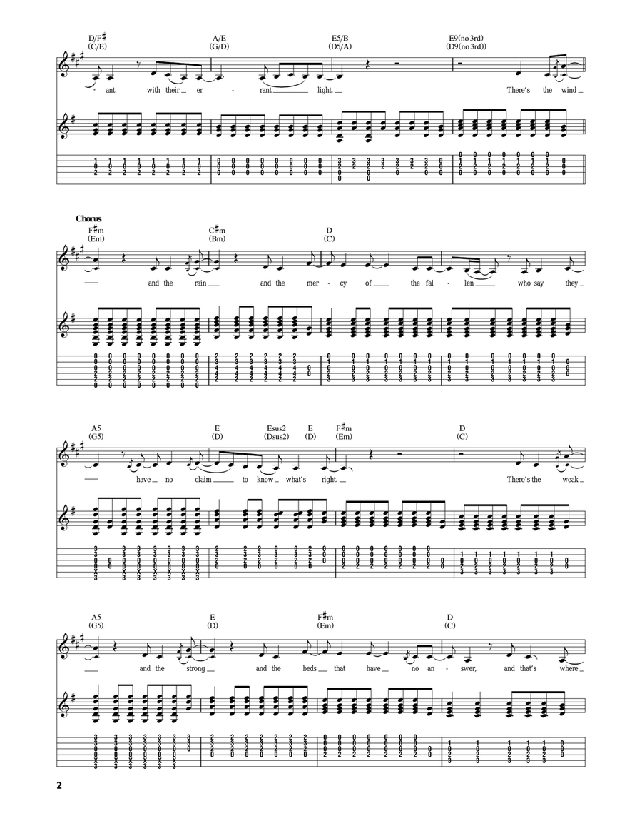 Mercy Of The Fallen Mercy Of The Fallen Acoustic Guitar scores gallery preview page 2