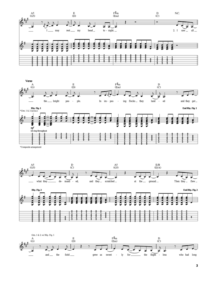 Mercy Of The Fallen Mercy Of The Fallen Acoustic Guitar scores gallery preview page 3