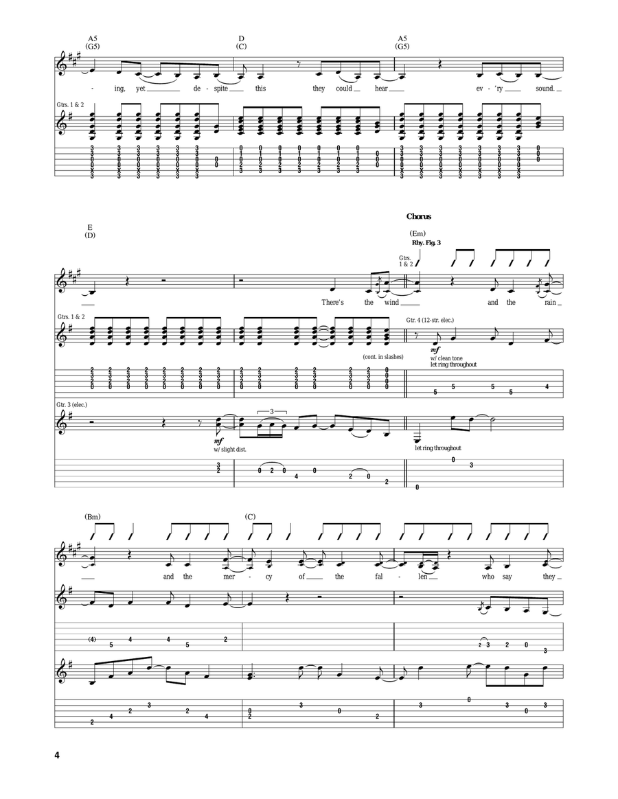 Mercy Of The Fallen Mercy Of The Fallen Acoustic Guitar scores gallery preview page 4