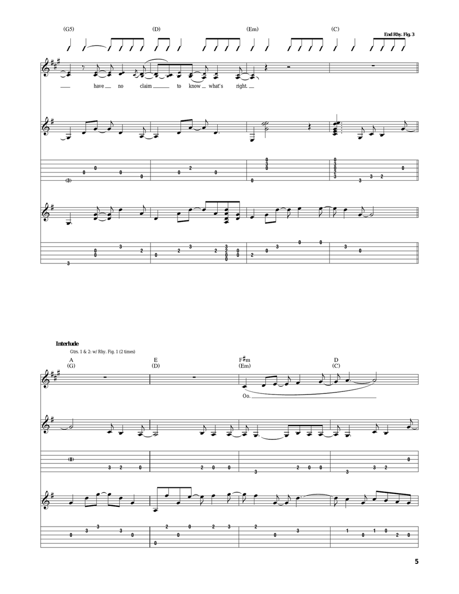 Mercy Of The Fallen Mercy Of The Fallen Acoustic Guitar scores gallery preview page 5