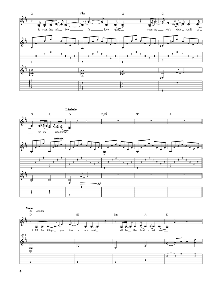 The One Who Knows The One Who Knows Acoustic Guitar scores gallery preview page 4