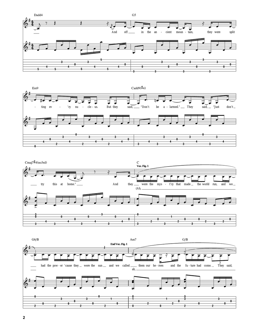 The Great Unknown The Great Unknown Acoustic Guitar scores gallery preview page 2