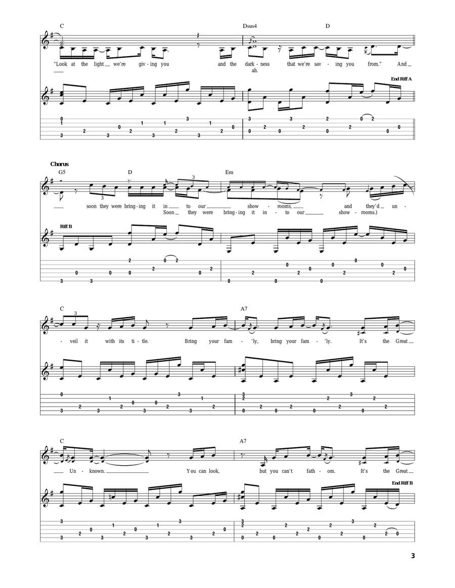 The Great Unknown The Great Unknown Acoustic Guitar scores gallery preview page 3