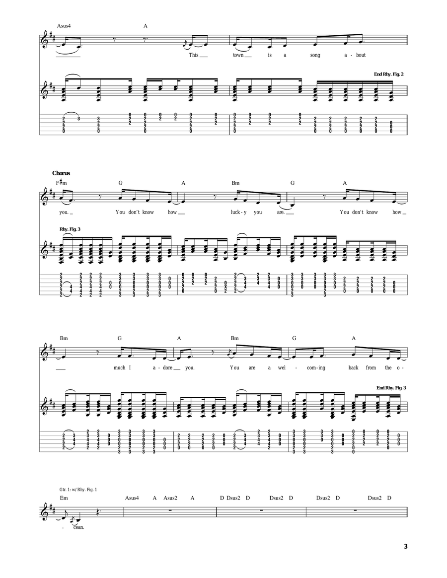 The Ocean The Ocean Acoustic Guitar scores gallery preview page 3