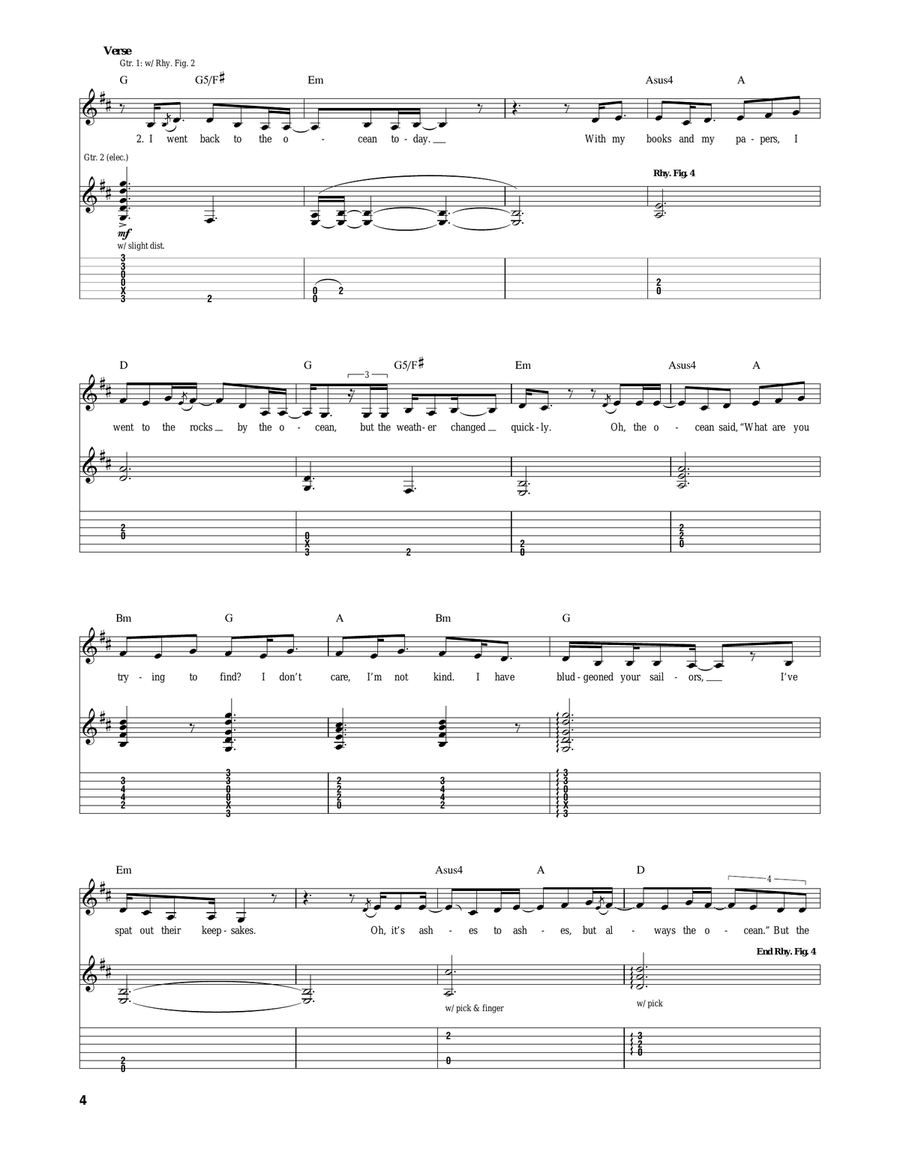 The Ocean The Ocean Acoustic Guitar scores gallery preview page 4