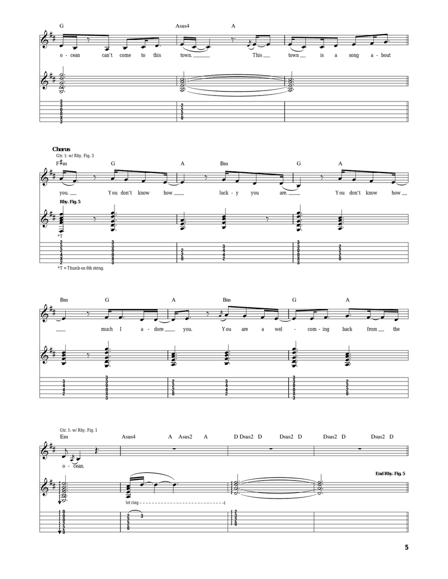 The Ocean The Ocean Acoustic Guitar scores gallery preview page 5
