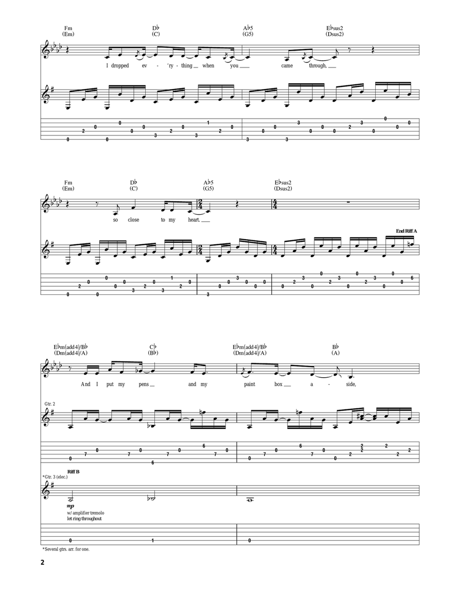 So Close To My Heart So Close To My Heart Acoustic Guitar scores gallery preview page 2