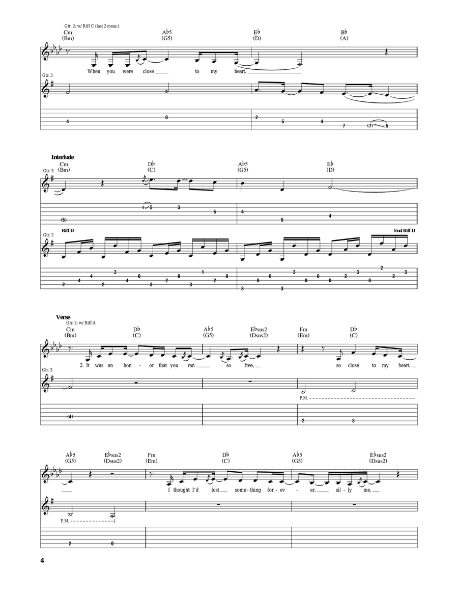 So Close To My Heart So Close To My Heart Acoustic Guitar scores gallery preview page 4