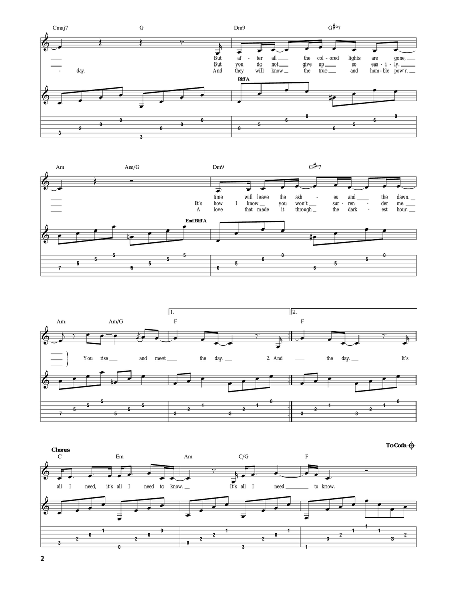You Rise And Meet The Day Acoustic Guitar scores gallery preview page 2