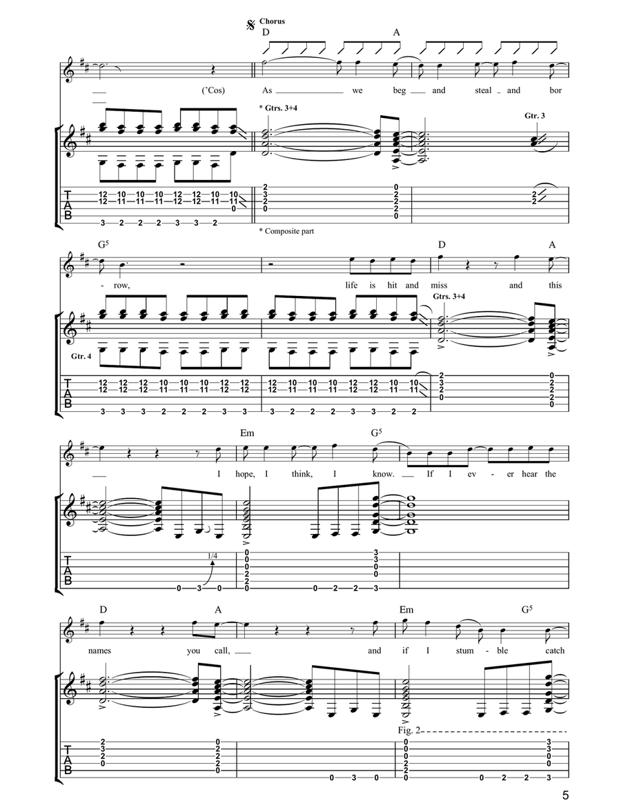 I Hope, I Think, I Know I Hope, I Think, I Know Acoustic Guitar scores gallery preview page 5