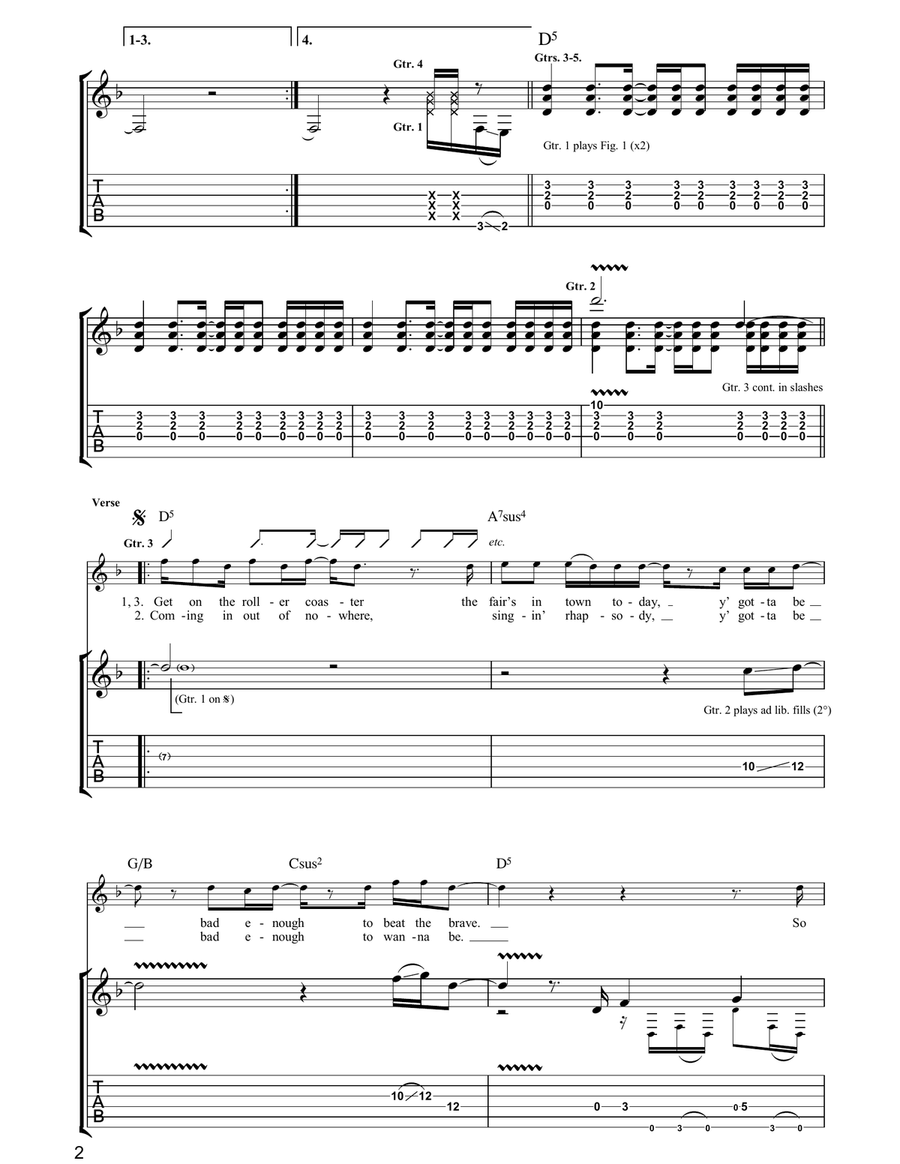 Fade In-Out Fade In-Out Acoustic Guitar scores gallery preview page 2