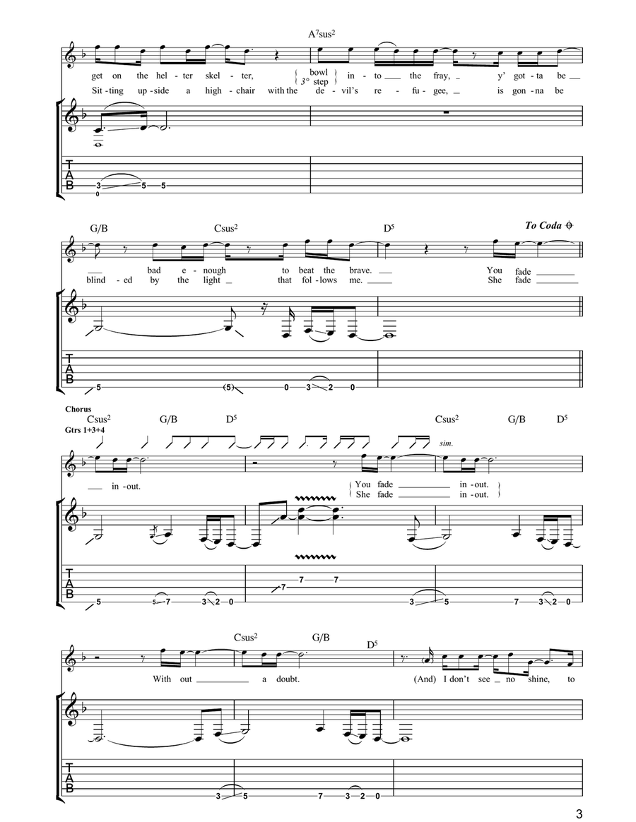 Fade In-Out Fade In-Out Acoustic Guitar scores gallery preview page 3