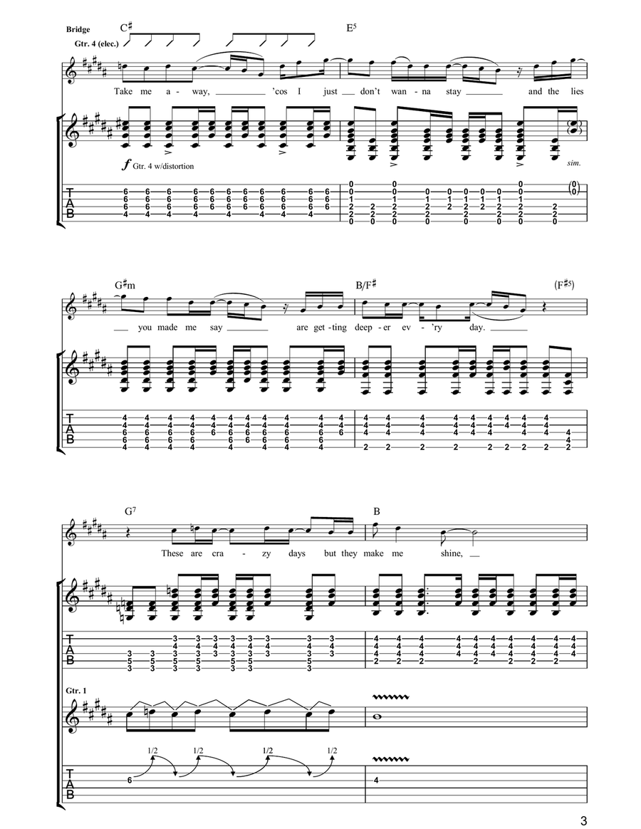 All Around The World All Around The World Acoustic Guitar scores gallery preview page 3