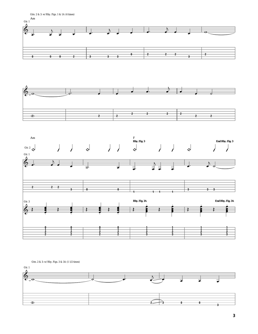 (Ghost) Riders In The Sky (A Cowboy Legend) Acoustic Guitar scores gallery preview page 3