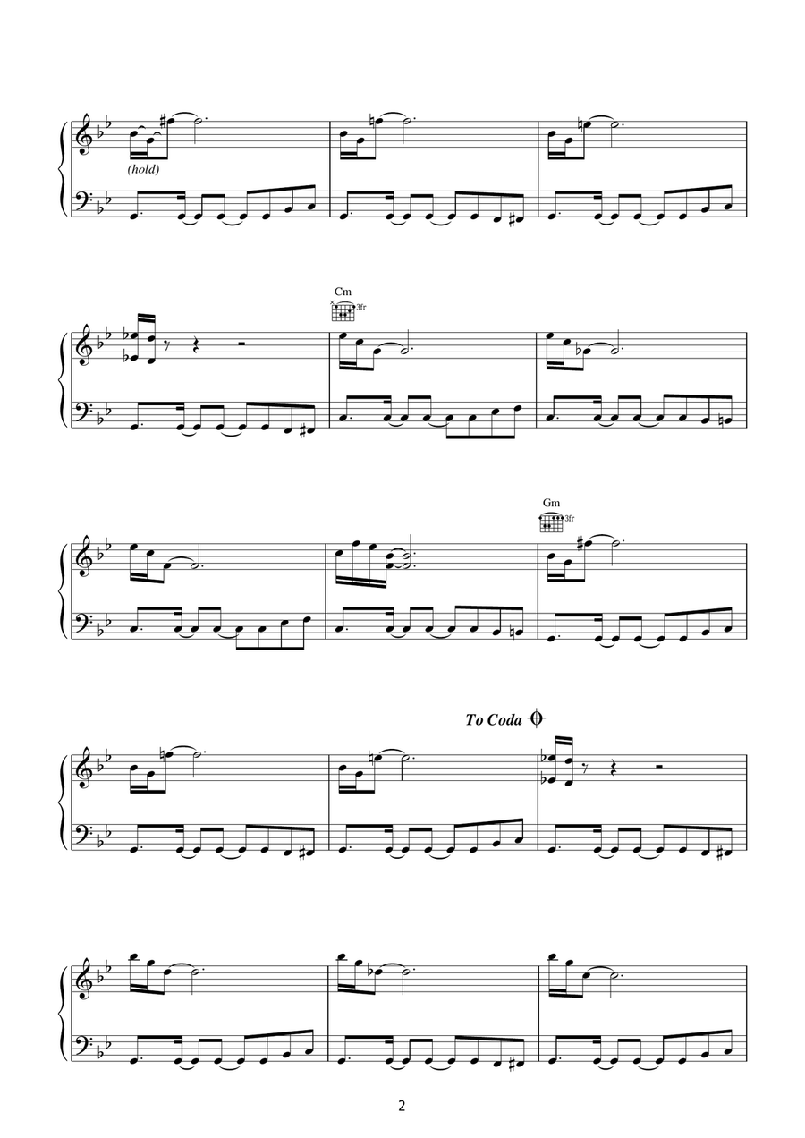 Mission: Impossible Theme Piano, Vocal, Guitar scores gallery preview page 2