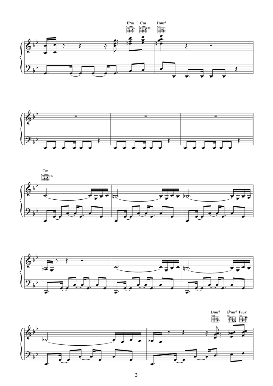 Mission: Impossible Theme Piano, Vocal, Guitar scores gallery preview page 3