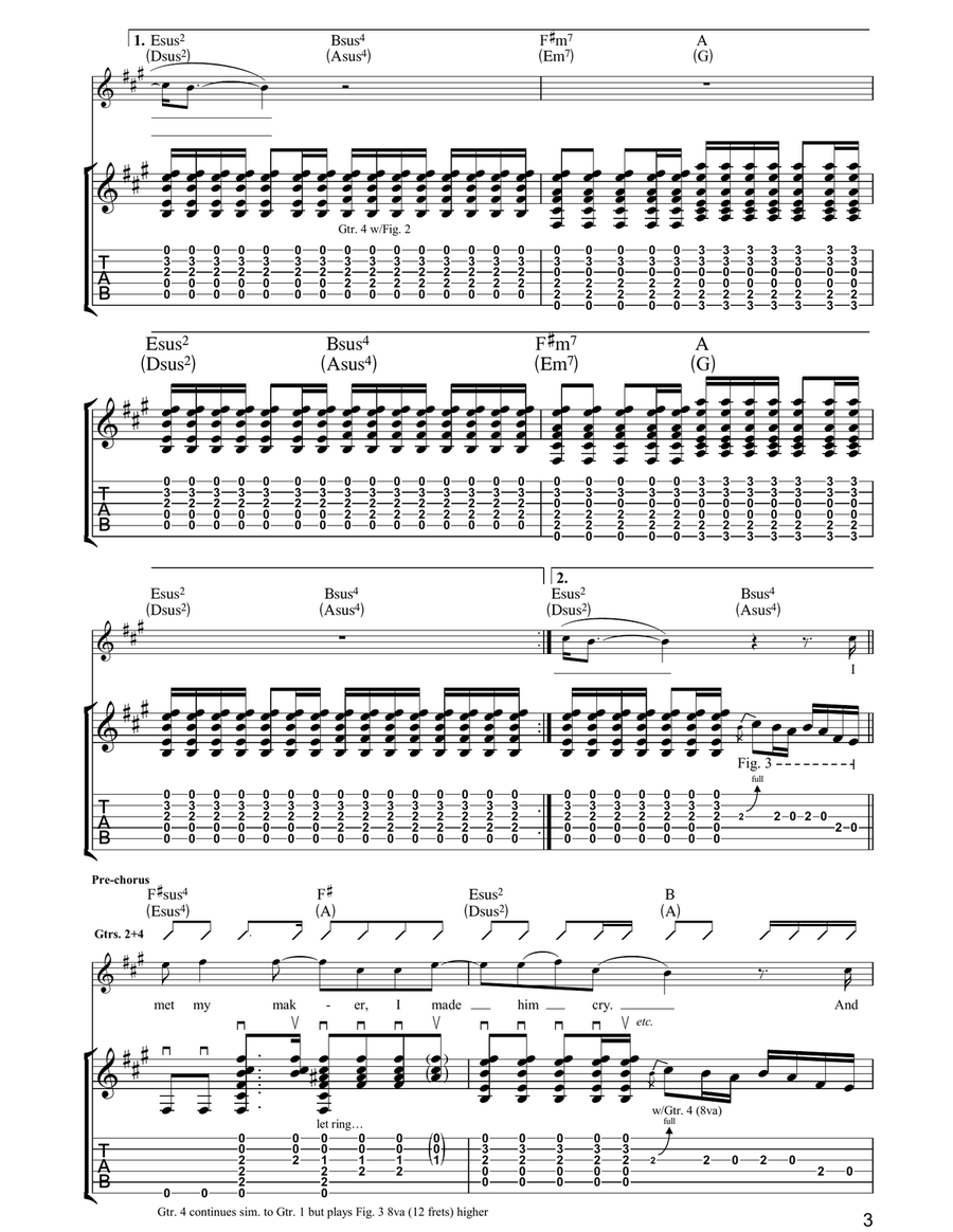 D'You Know What I Mean? Guitar Tablature scores gallery preview page 3